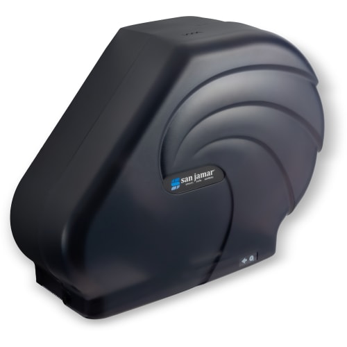 San Jamar Oceans Reserva® 9-10.5" Jumbo Bath Tissue Dispenser with Stub Roll, Black